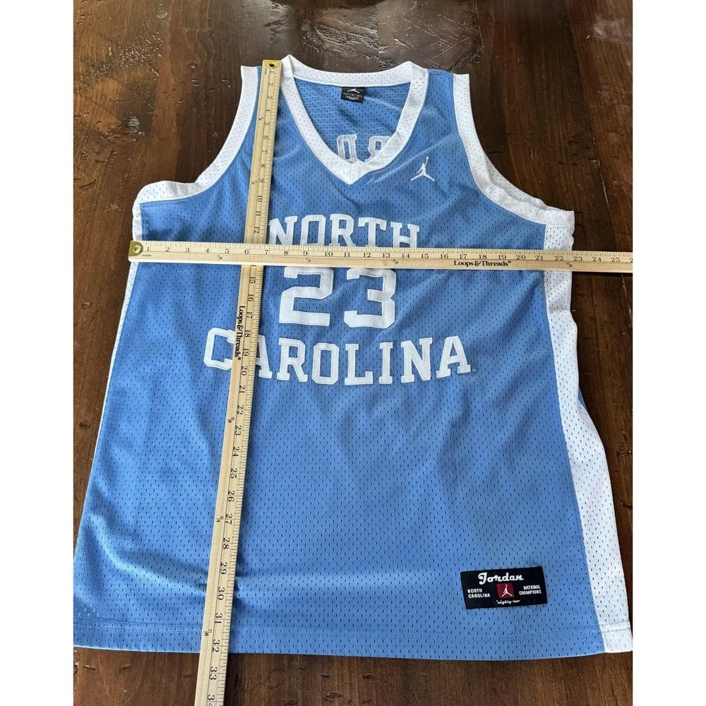North Carolina Tar Heels Jersey Mens Large Blue NCAA Basketball Michael Jordan